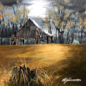 Kentucky Barn  -  18” x 18”   Acrylic on canvas