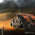 Nebraska Storm  -  11” x 13”   Acrylic on canvas