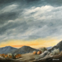 Stormy Mesa  -  30” x 30”   Acrylic on canvas